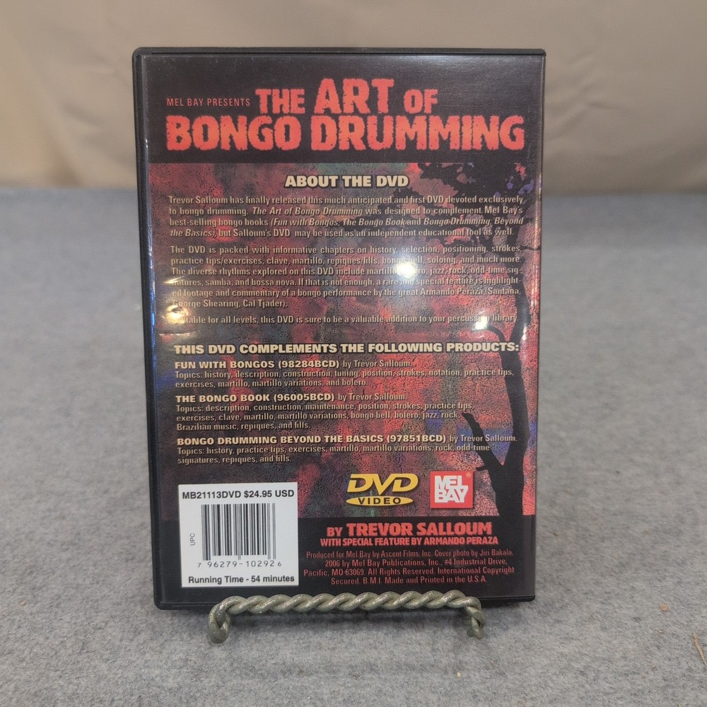 Mel‎ Bay The Art of Bongo Drumming DVD Trevor Salloum Instructional MB21113DVD - Picture 2 of 2